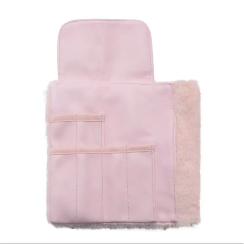 Beautylish Pink Faux Fur Brush Roll